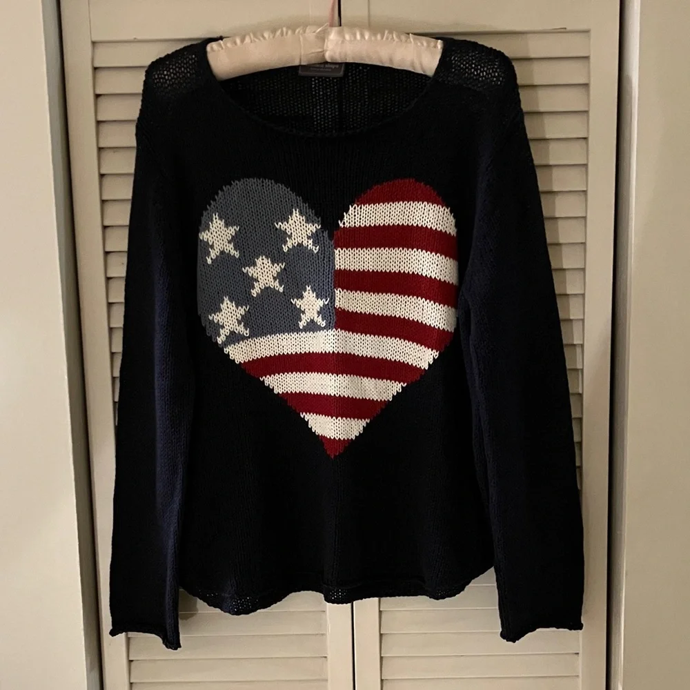 Wooden Ships Americana Heart Sweater - Picture 3 of 10